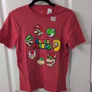 Gap Red Nintendo Super Mario Graphic T-Shirt XL Boys